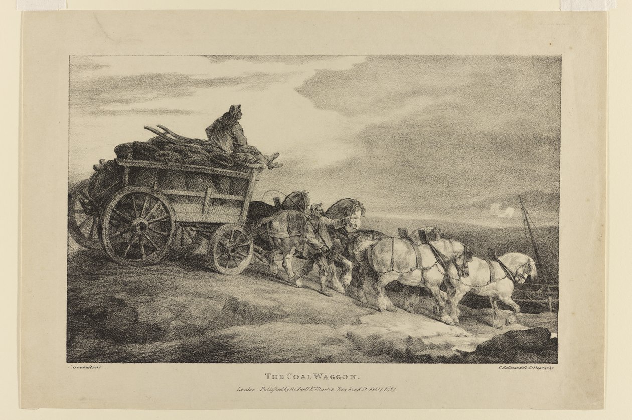 The Coal Waggon, különböző témákból, amelyek az Élet a kövön című filmből származnak alkotó: Theodore Gericault