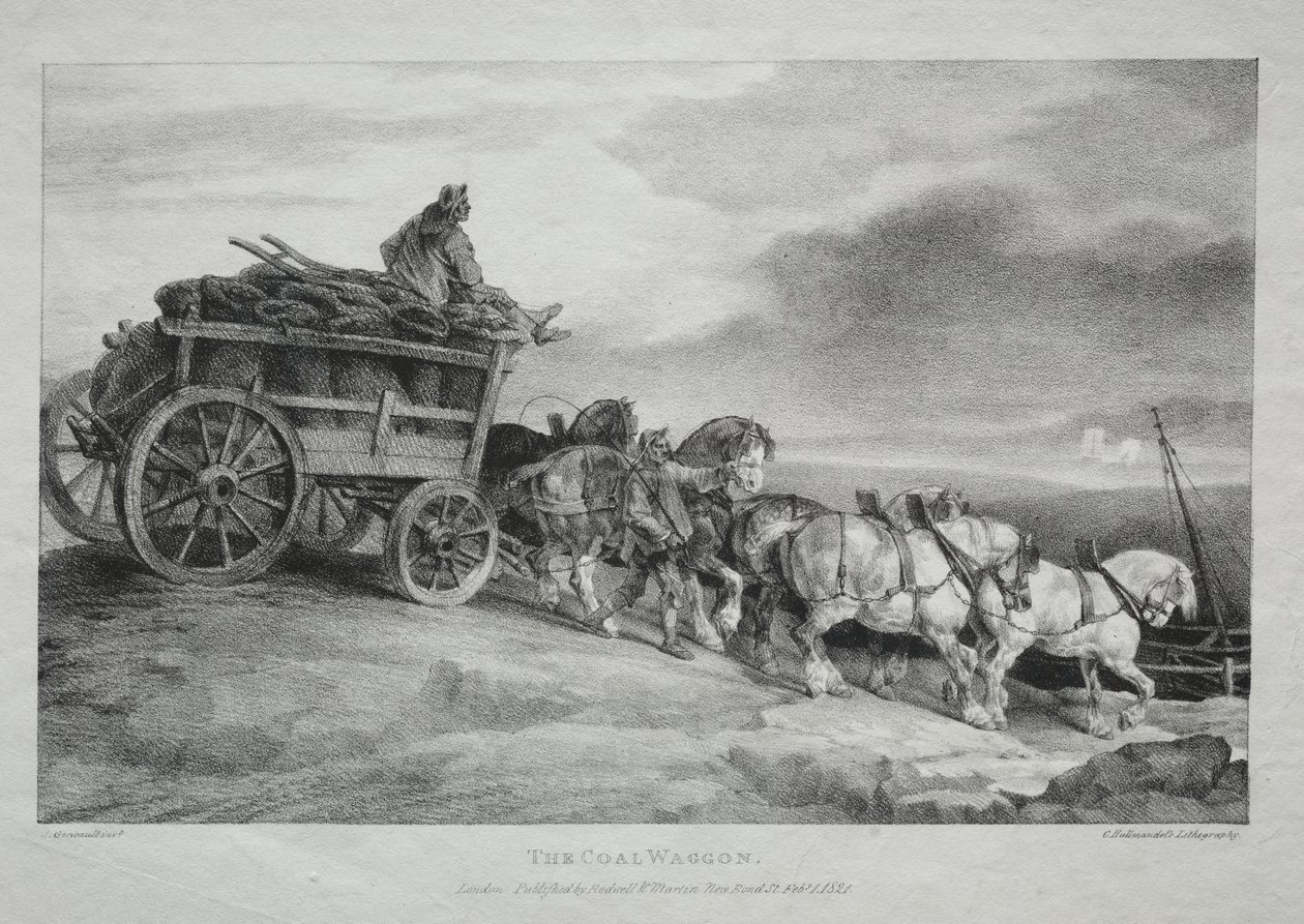 A szénszállító vagon alkotó: Theodore Gericault