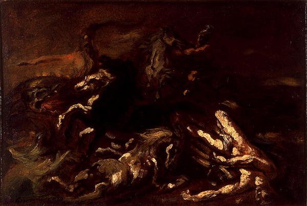 Hippolytus halála (olaj, vászon) alkotó: Theodore Gericault
