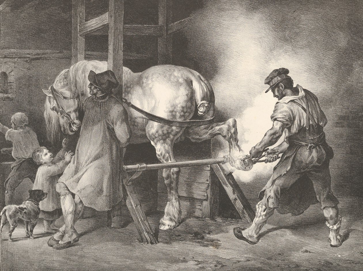 A flamand patkolókovács, 1822. alkotó: Theodore Gericault