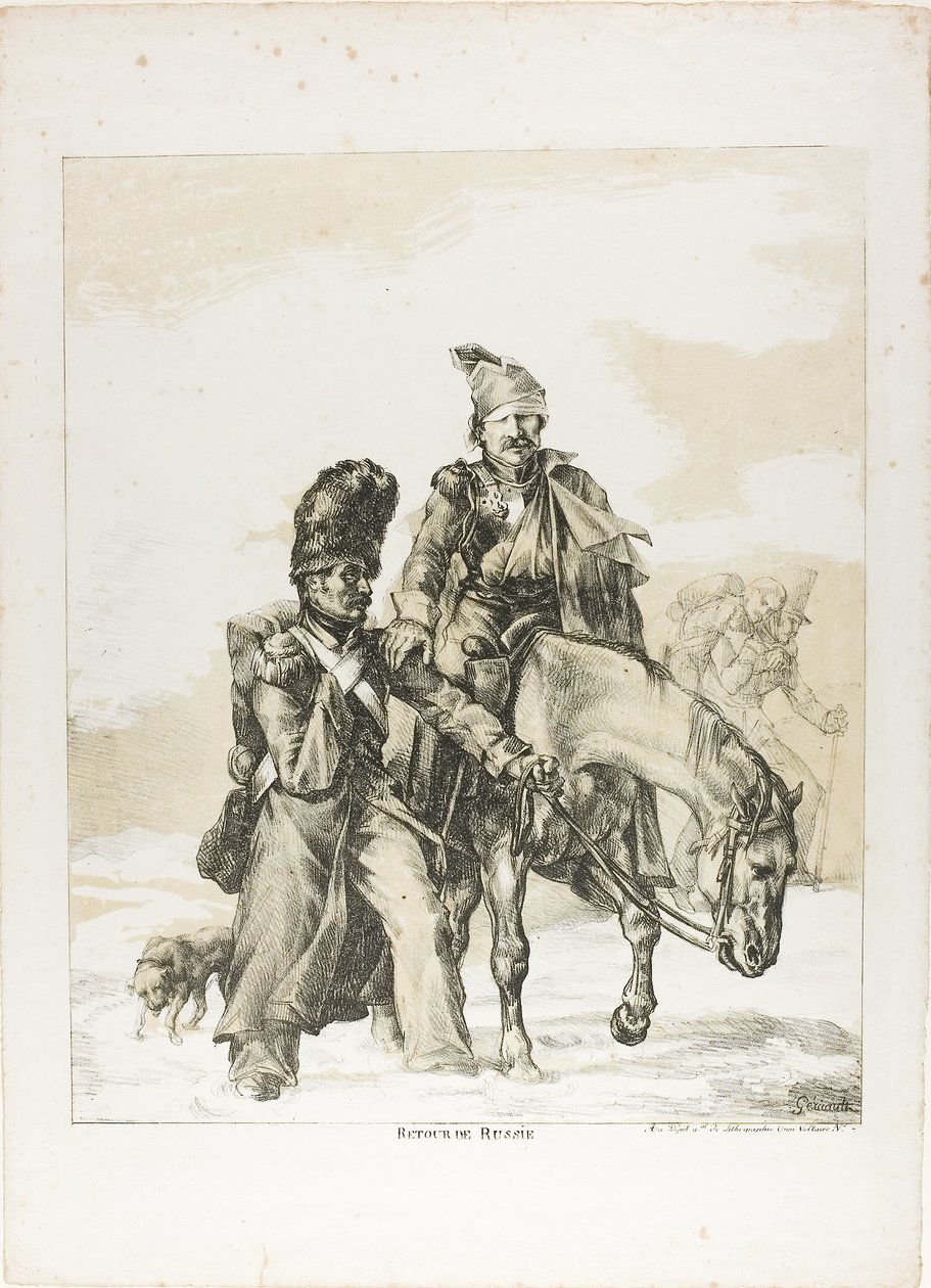 Visszatérés Oroszországból alkotó: Theodore Gericault