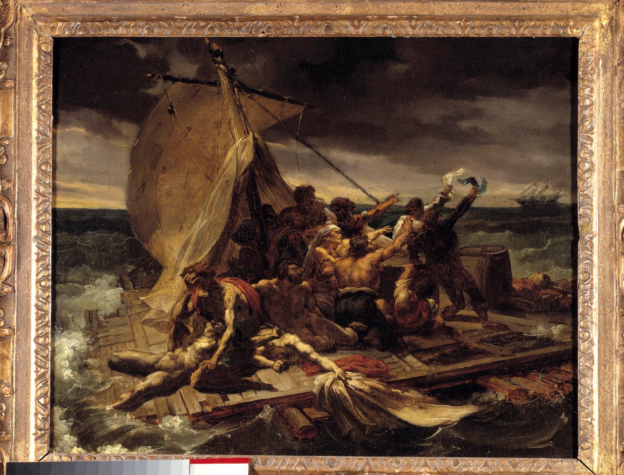 A Meduse Premiere vázlatainak tutaja. Theodore Gericault (1791-1824) festménye. Homályos. 0,37 X 0,46 m. alkotó: Theodore Gericault