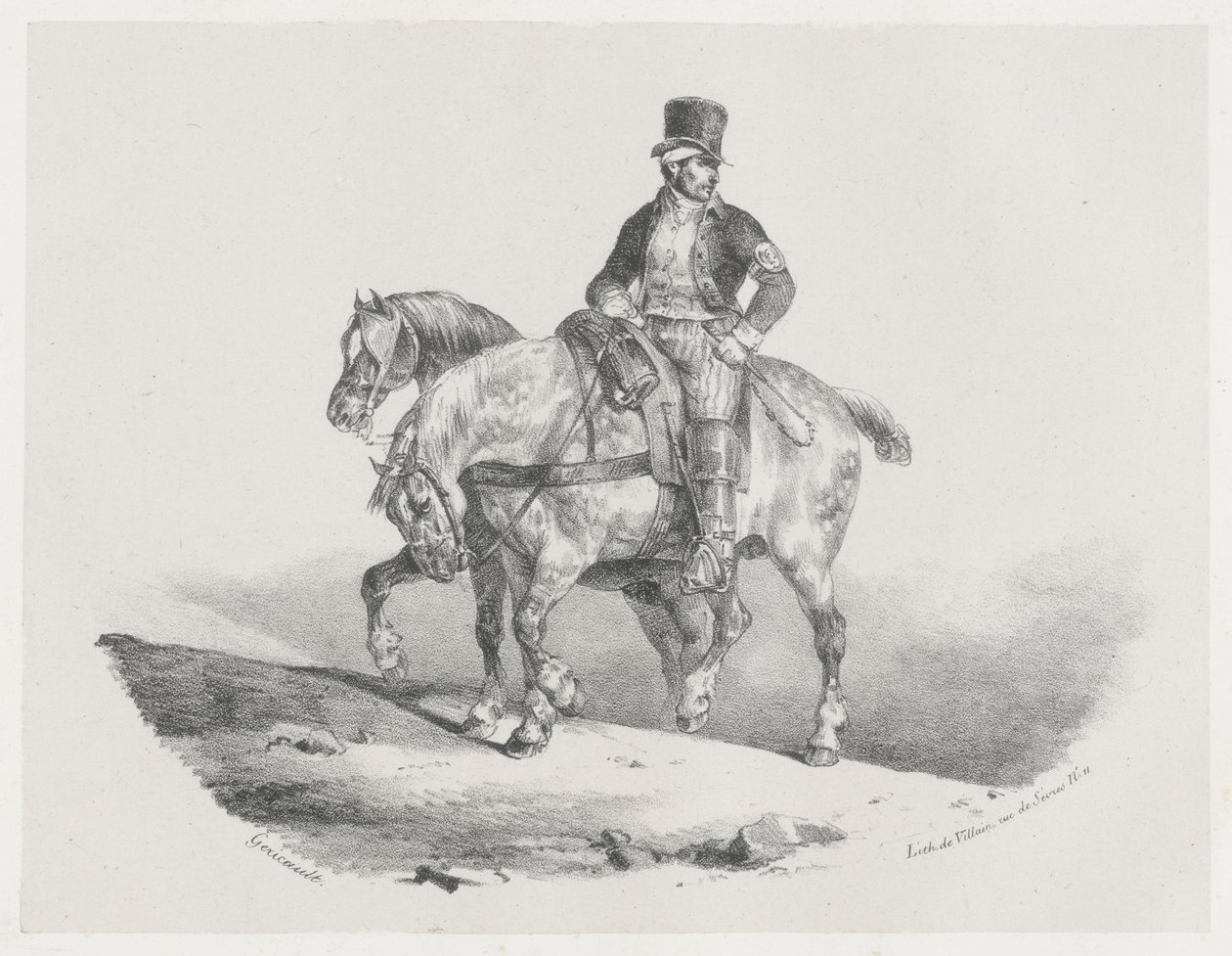Egy postás, avagy a két befogott ló (A Postilion or The Two Harnessed Horses) alkotó: Theodore Gericault