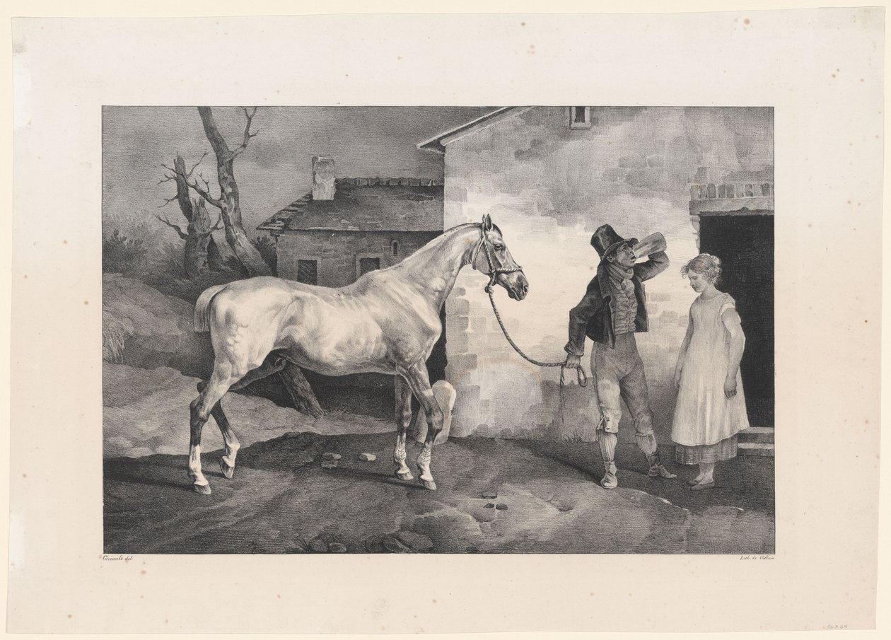 Öreg ló egy fogadó ajtajánál (An Old Horse at the Door of an Inn) alkotó: Theodore Gericault