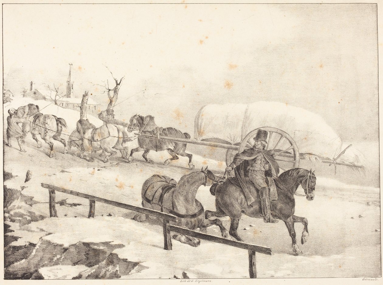 Wagoner Climbing a Hill (Dombot mászó teherkocsi) alkotó: Theodore Gericault