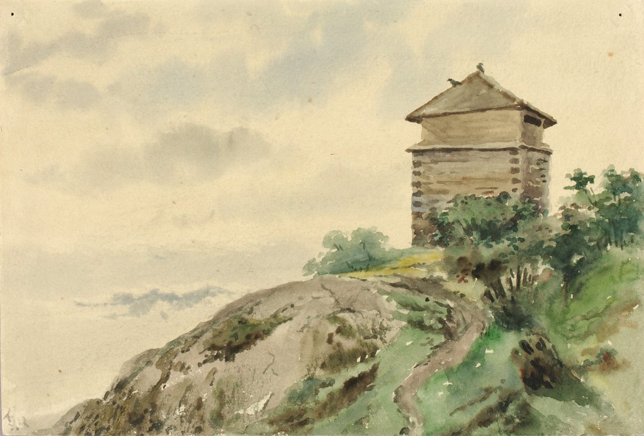 Block House, Alaszka, 1887 alkotó: Theodore J. Richardson
