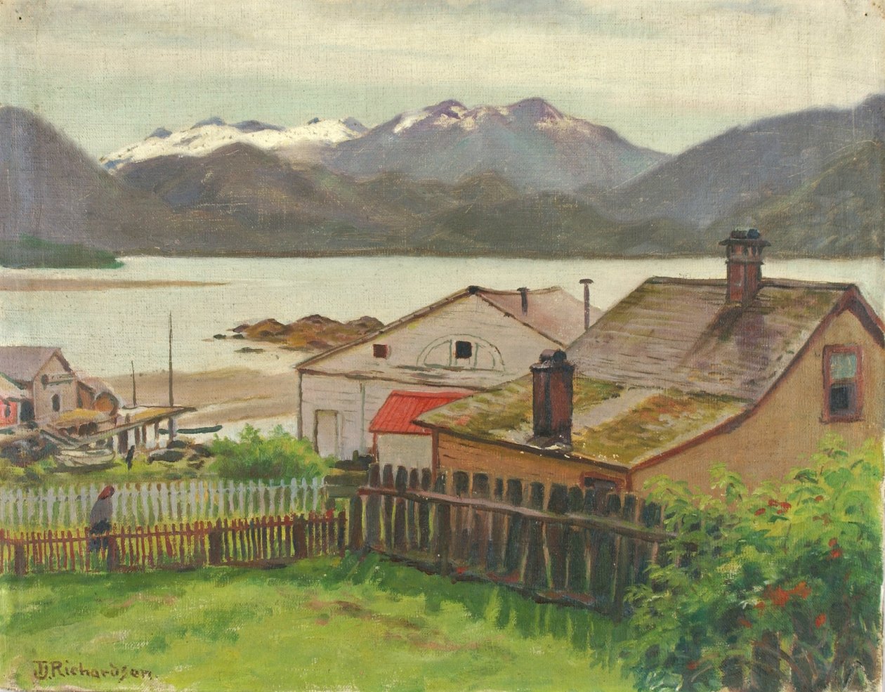 A régi negyedben, Sitka, 1900 alkotó: Theodore J. Richardson