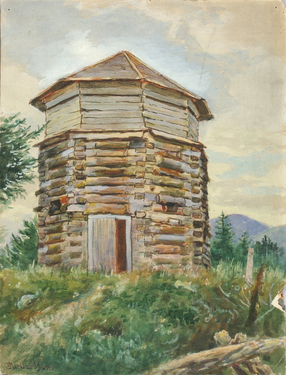 Russian Block House, Alaszka, 1900 alkotó: Theodore J. Richardson
