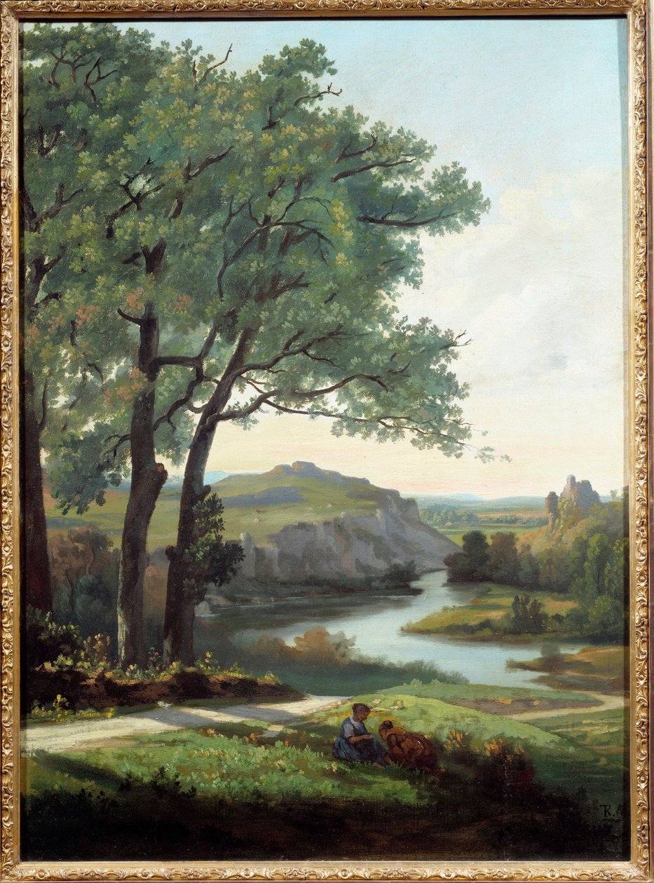 Theodore Ravanat (1812-1882) tájkép fával és tóval, 1860 Grenoble, Szépművészeti Múzeum alkotó: Theodore Ravanat