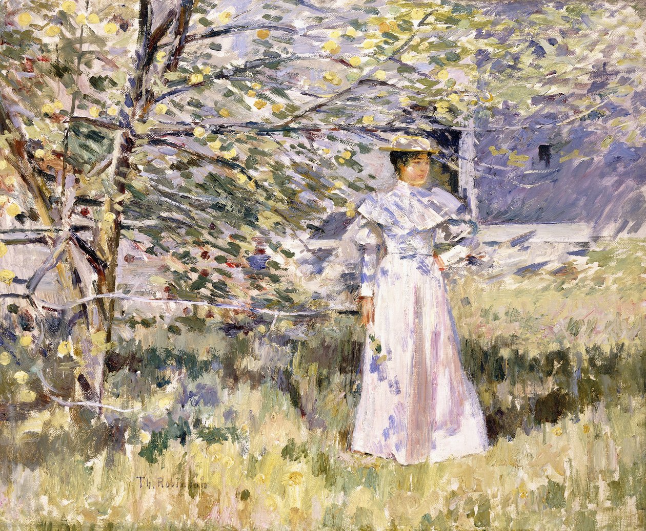 Egy normandiai kert, október, alkotó: Theodore Robinson