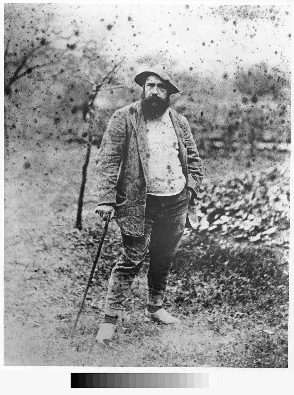 Claude Monet a kertjében, 1880 (ezüst nyomat) alkotó: Theodore Robinson