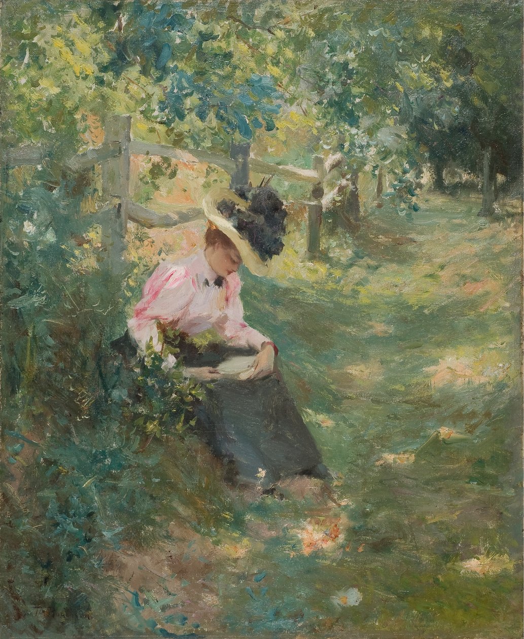 The Lane 1893 (Olaj, vászon) alkotó: Theodore Robinson
