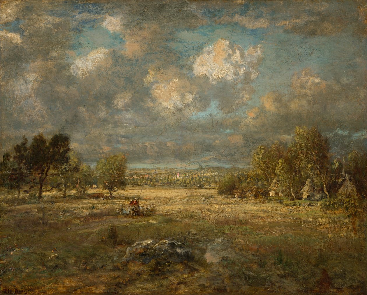 Vidék Picardiában alkotó: Theodore Rousseau