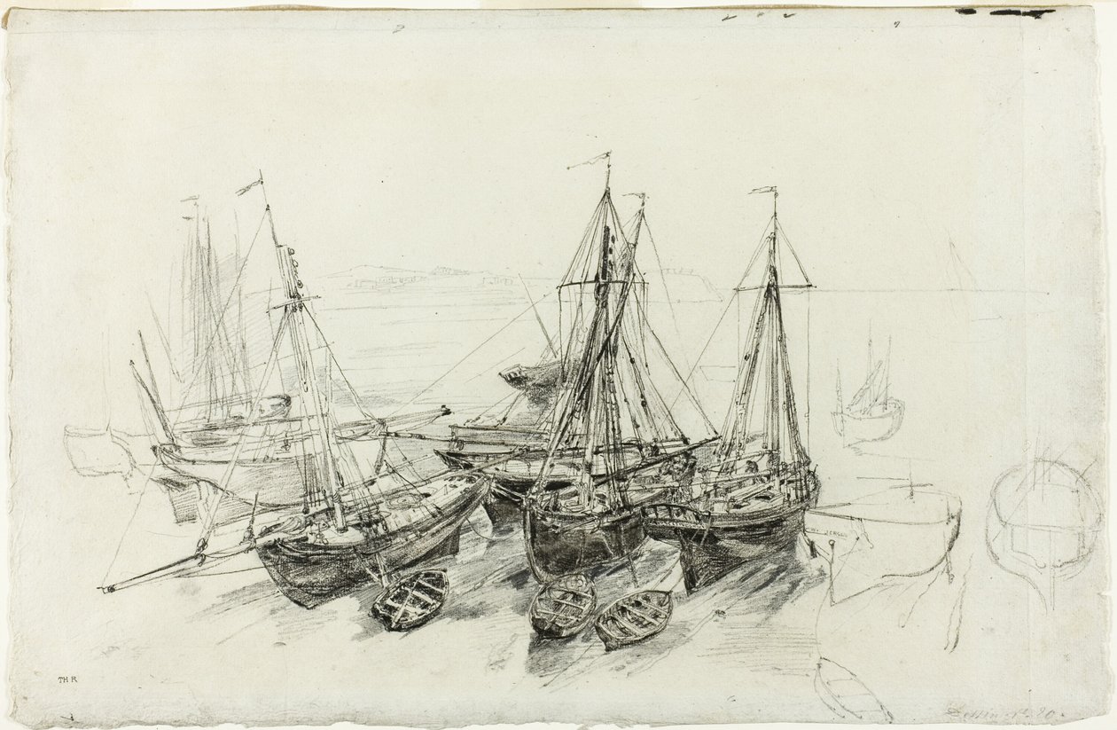 Horgászcsónakok Granville-ben alkotó: Theodore Rousseau