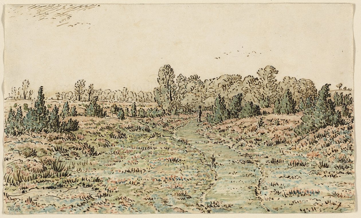 Gyalogút a Barbizonnières-ben alkotó: Theodore Rousseau
