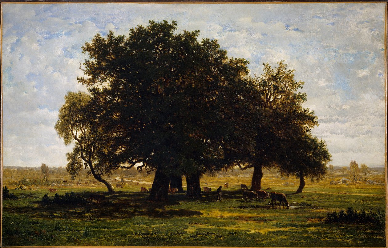 Chenes csoport, Apremont. Theodore Rousseau (1812-1867) festménye alkotó: Pierre Etienne Theodore Rousseau