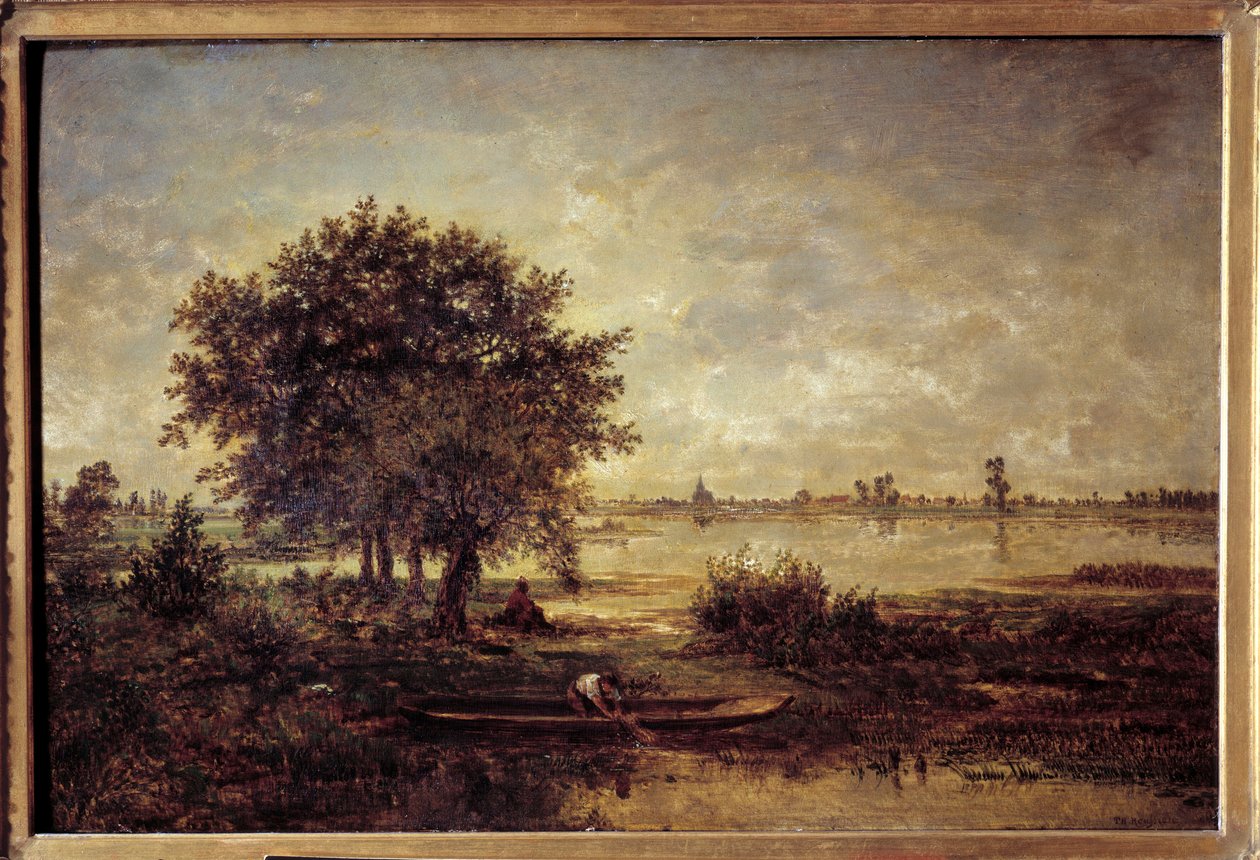 a Loire partja Theodore Rousseau festménye (1812-1867) 19. század V. 0,42x0,63 m Párizs, Louvre Múzeum. alkotó: Pierre Etienne Theodore Rousseau