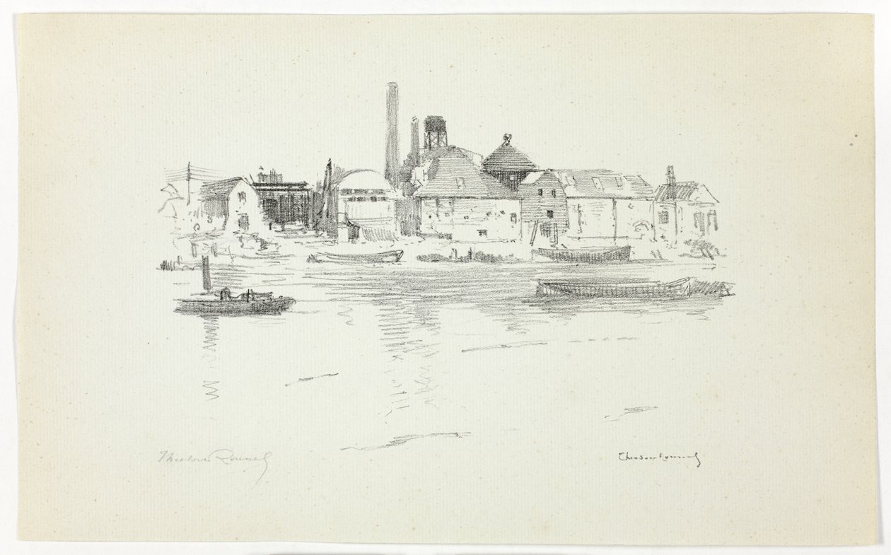 Battersea a folyótól, apály alkotó: Theodore Roussel