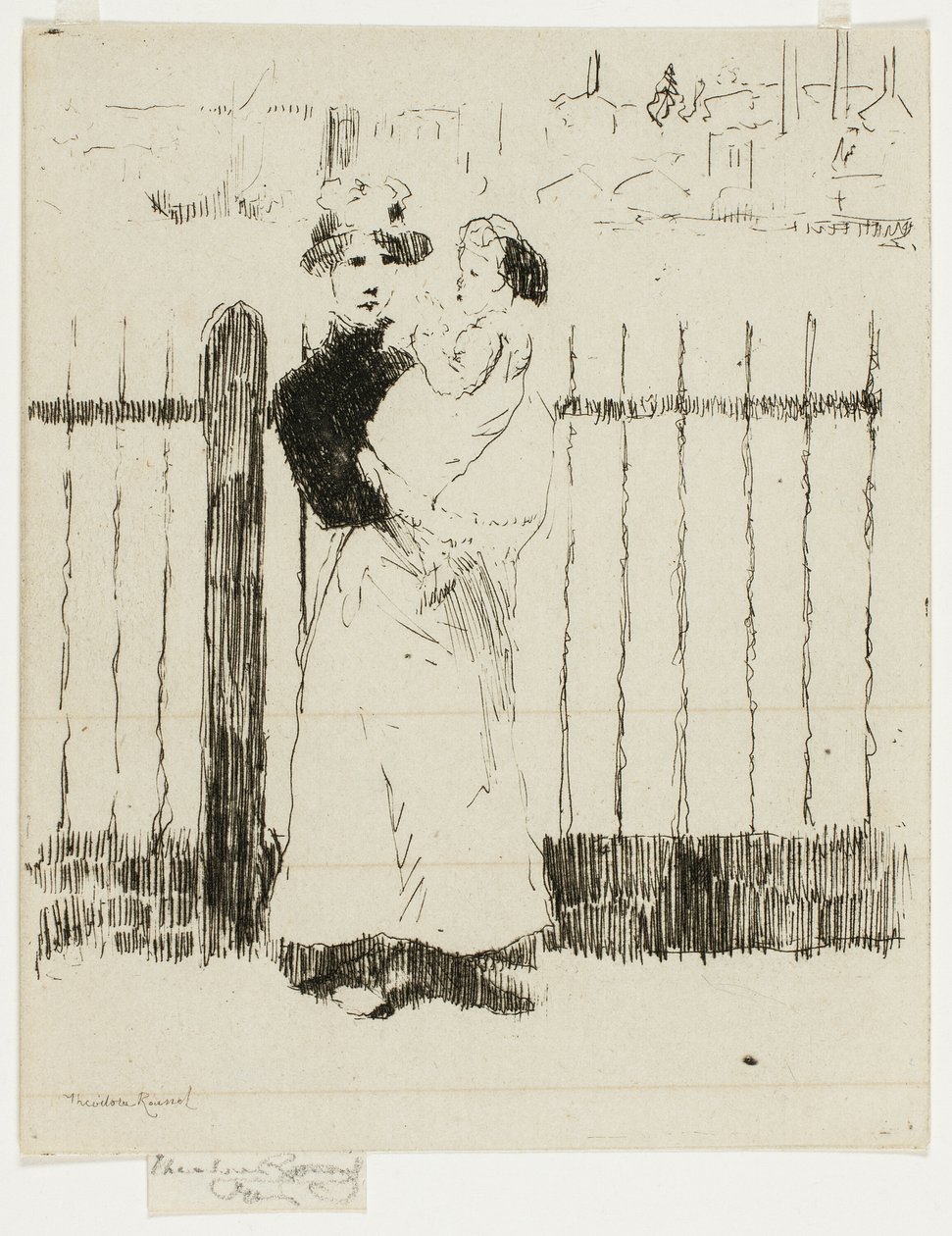 Emma és babája, Chelsea Embankment alkotó: Theodore Roussel