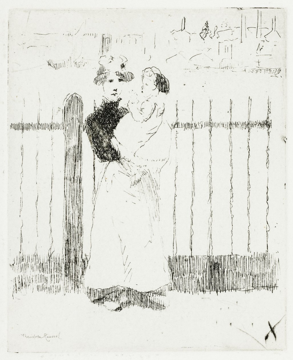 Emma és babája, Chelsea Embankment alkotó: Theodore Roussel