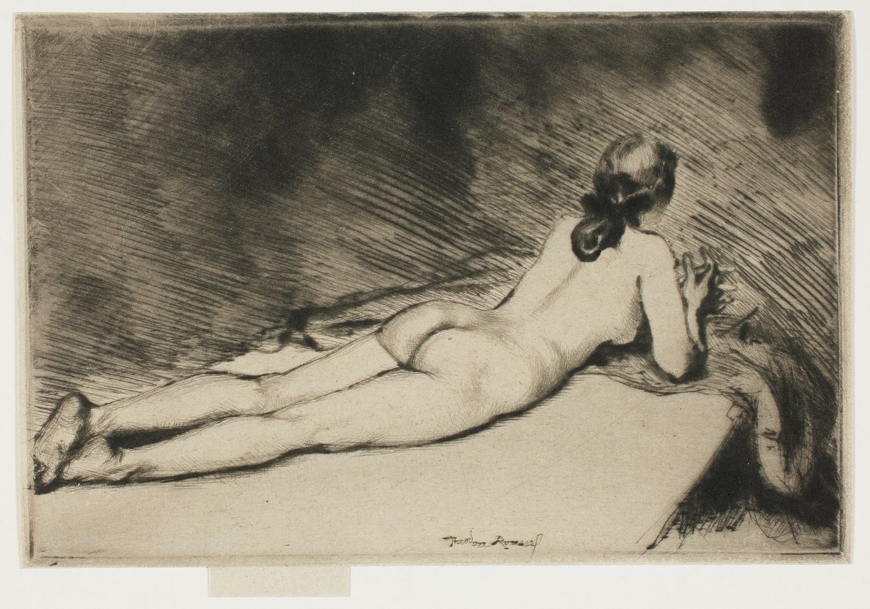 Meztelen figura fekve alkotó: Theodore Roussel