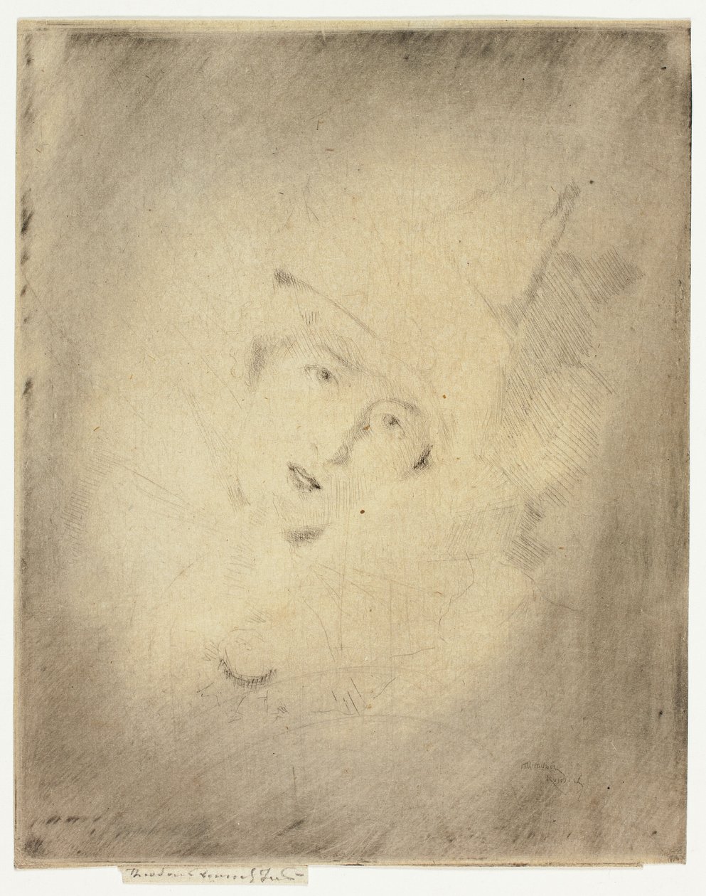 Pierrot, A hölgy portréja A. C. alkotó: Theodore Roussel