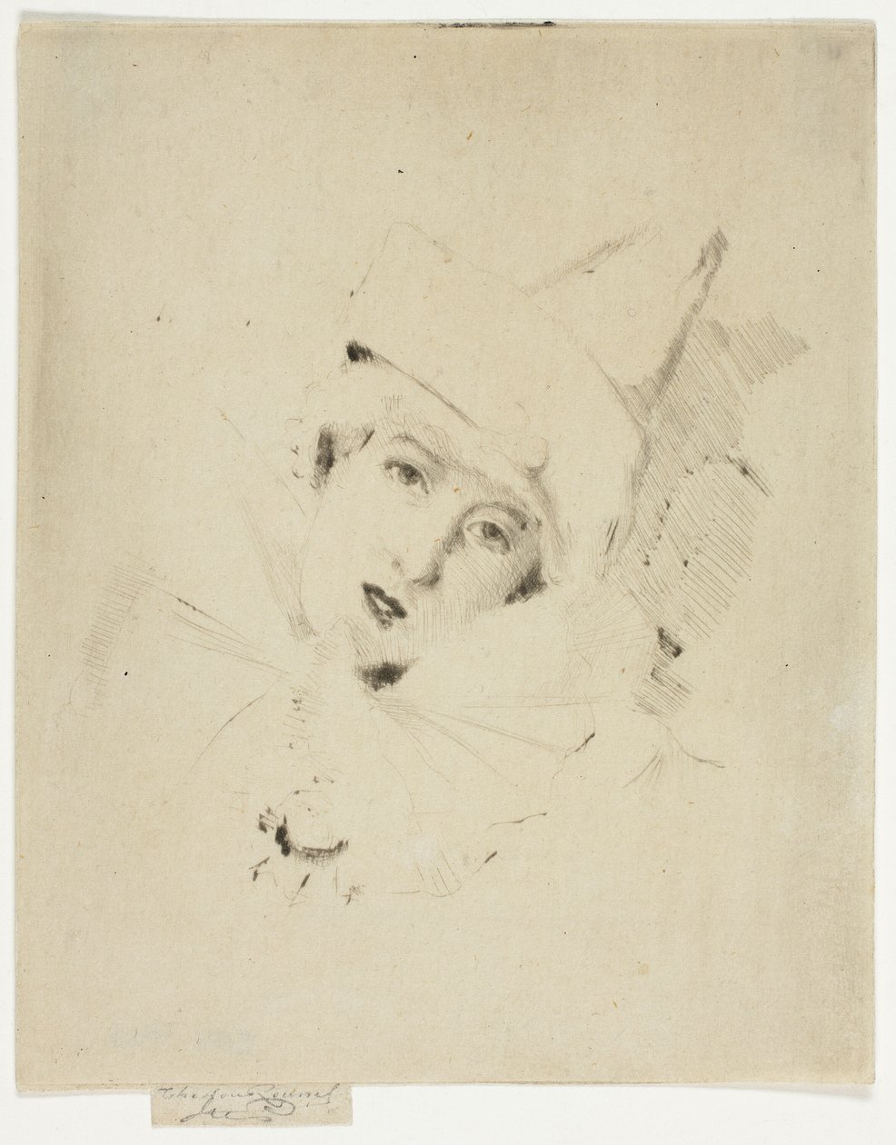Pierrot, A hölgy portréja A. C. alkotó: Theodore Roussel