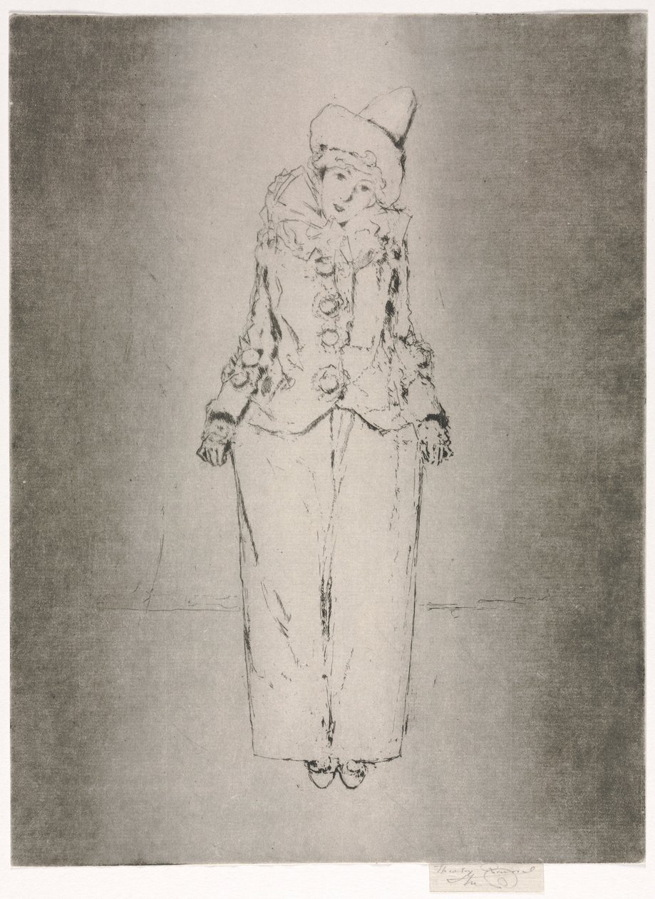 Pierrot en Pied, Lady A. C. portréja, 1888. alkotó: Theodore Roussel