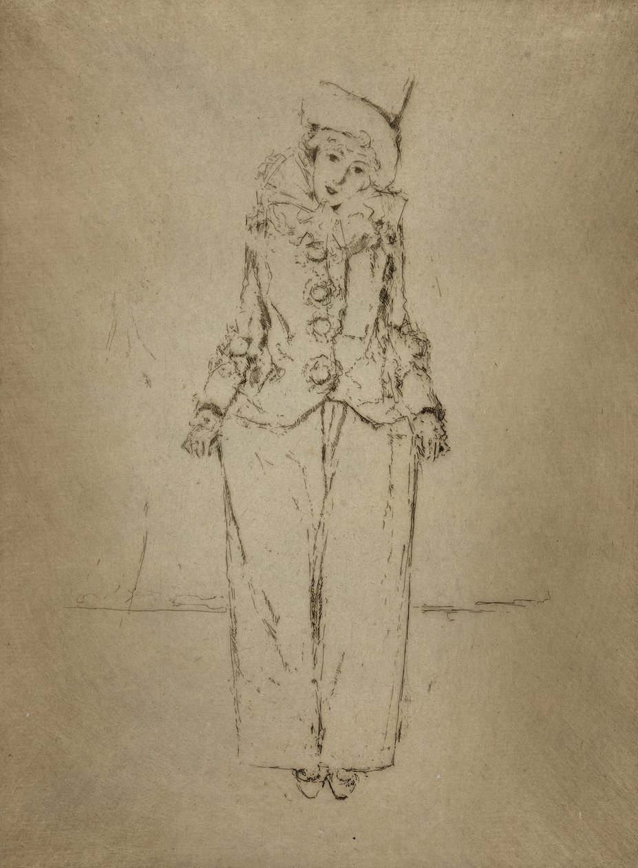 Pierrot en Pied, A hölgy portréja A. C. alkotó: Theodore Roussel