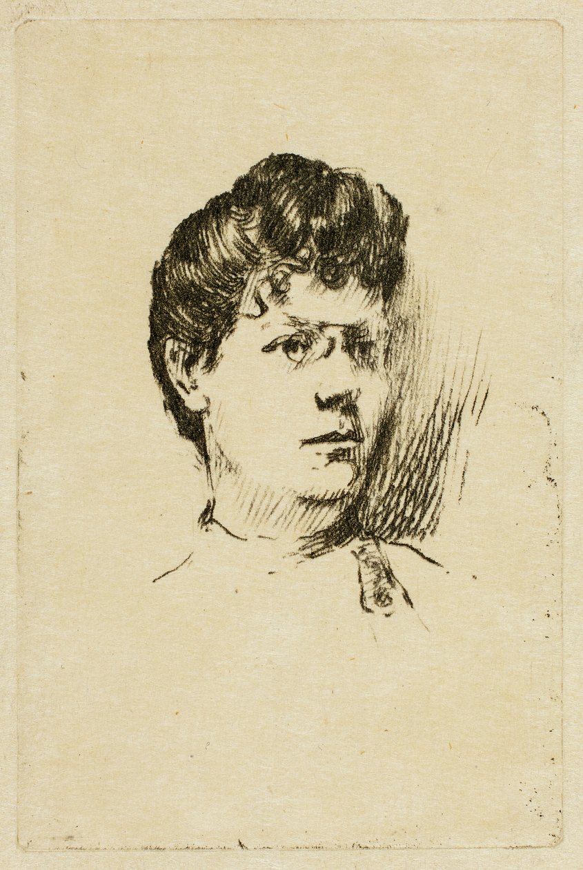 Egy női fej vázlata alkotó: Theodore Roussel
