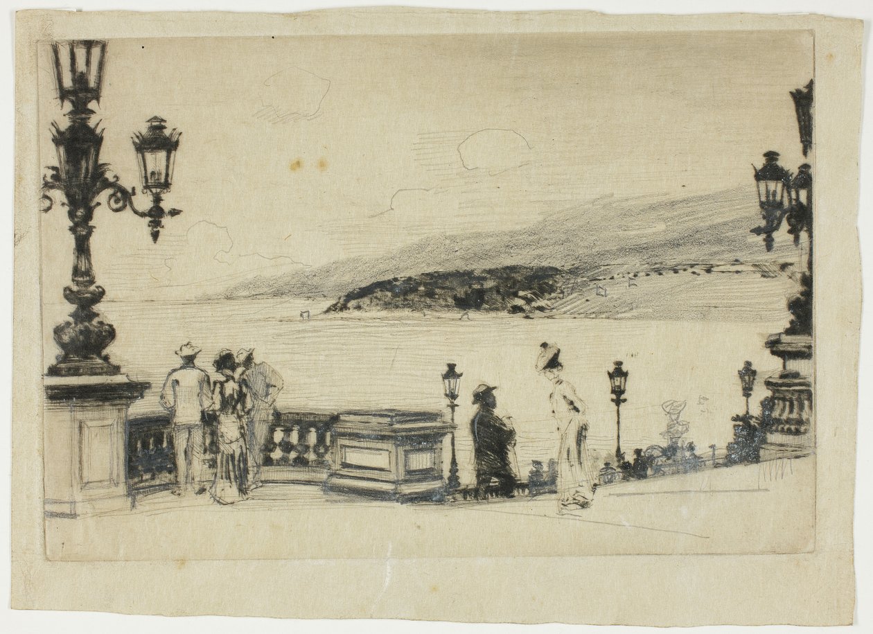 Tanulmány a The Terrace számára, Monte Carlo alkotó: Theodore Roussel