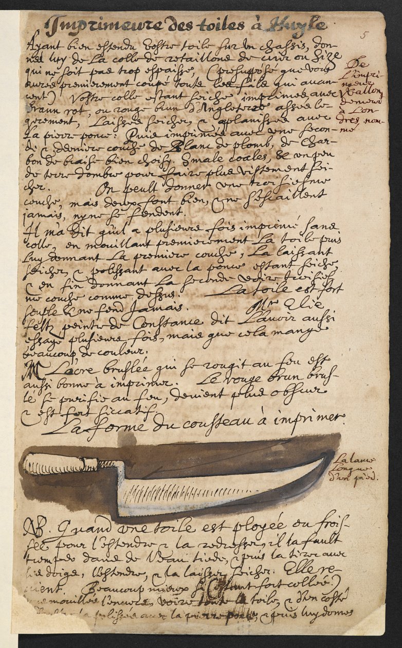Alapozó kés (illusztráció) alkotó: Theodore Turquet de Mayerne