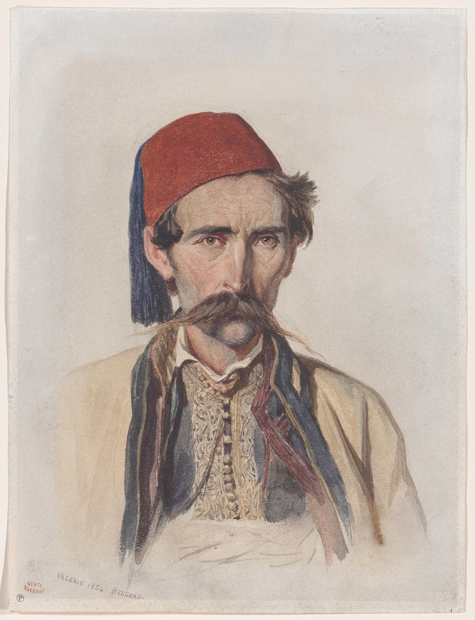 Bajuszos szláv Belgrádban alkotó: Theodore Valerio