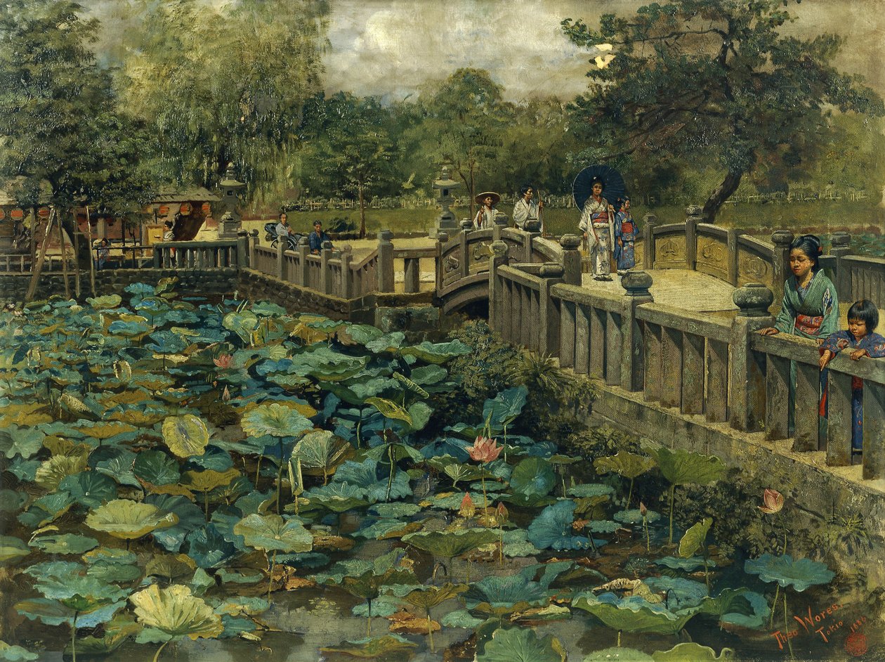 Lotus Pond, Shiba, Tokió alkotó: Theodore Wores