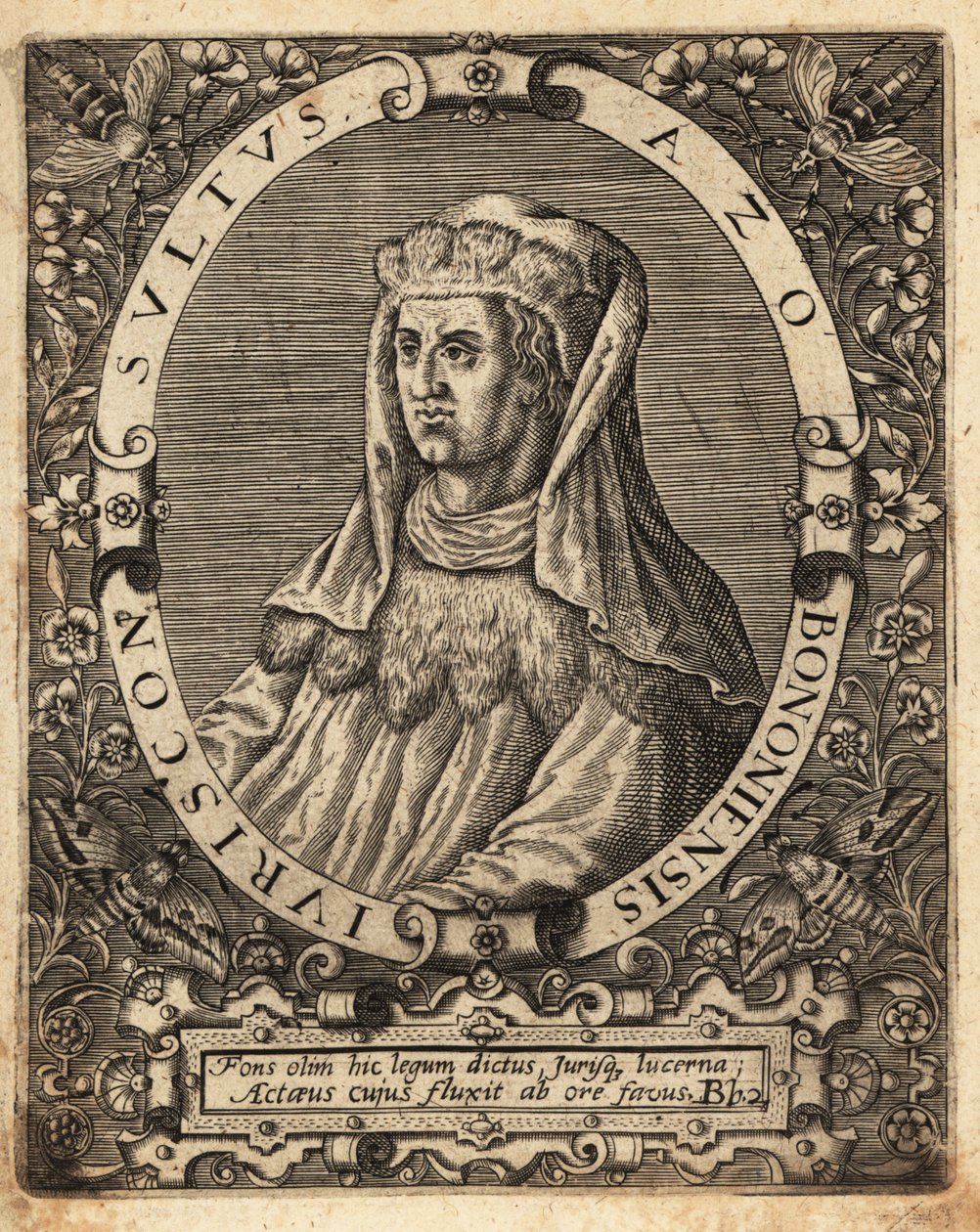 Azo of Bologna, fl. 1150–1230, olasz jogtudós. alkotó: Theodore de Bry