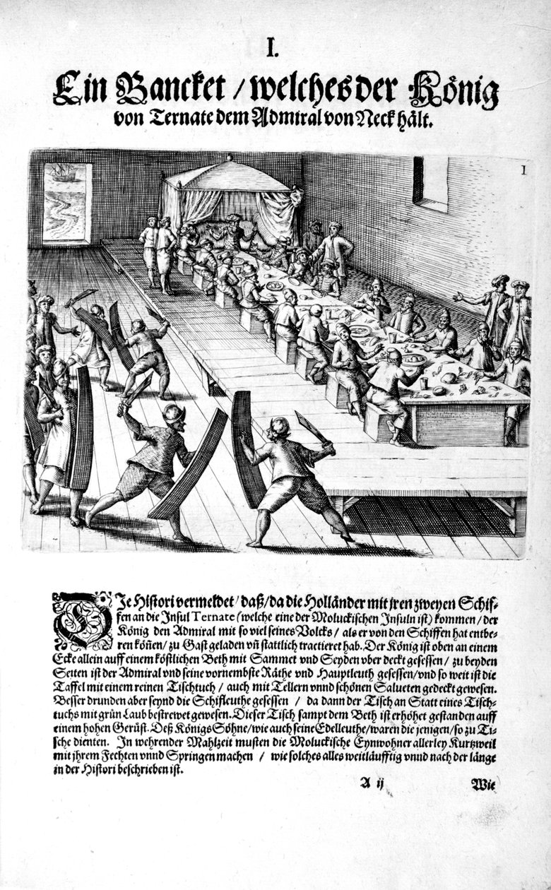 Bankett a királlyal, 1606 alkotó: Theodore de Bry