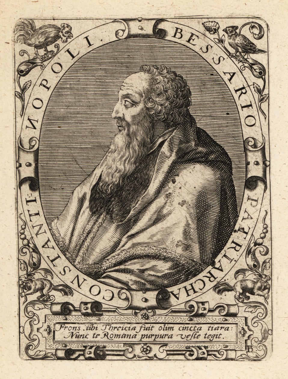 Basziliosz Besszarion, Konstantinápoly pátriárkája. alkotó: Theodore de Bry