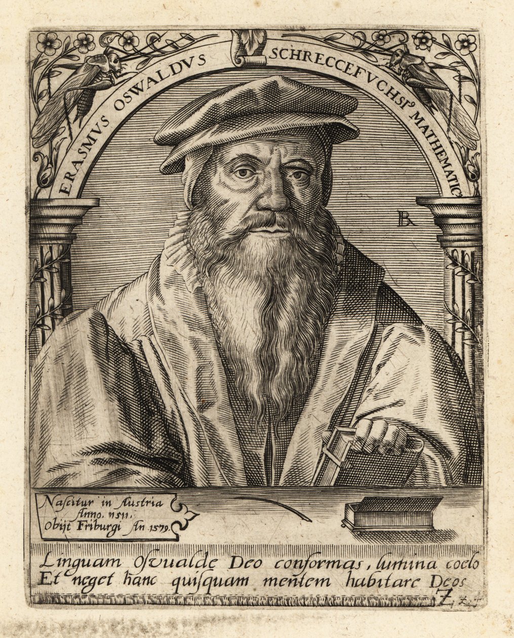 Erasmus Oswald Schreckenfuchs, osztrák humanista. alkotó: Theodore de Bry