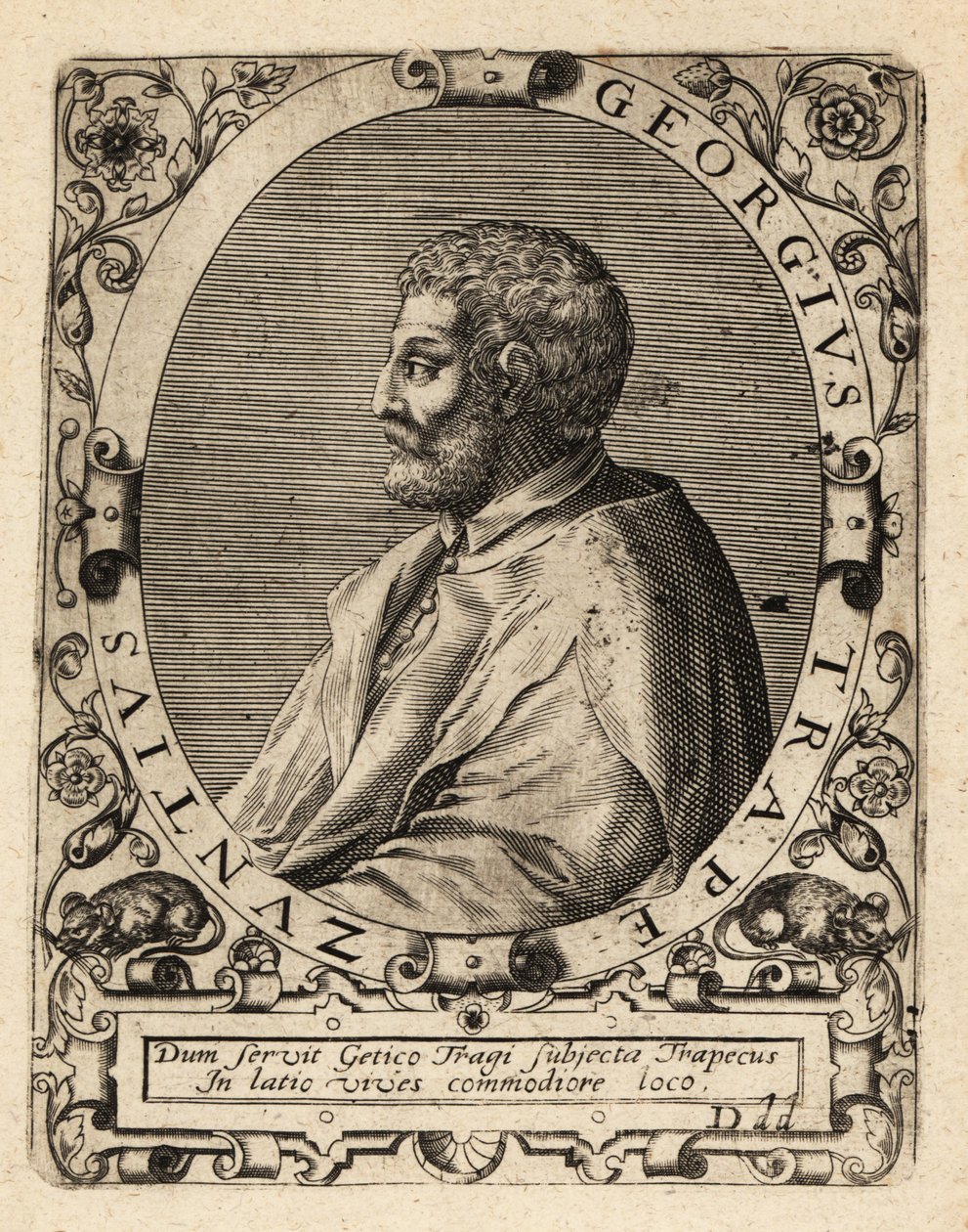 Trebizondi György, görög filozófus. alkotó: Theodore de Bry
