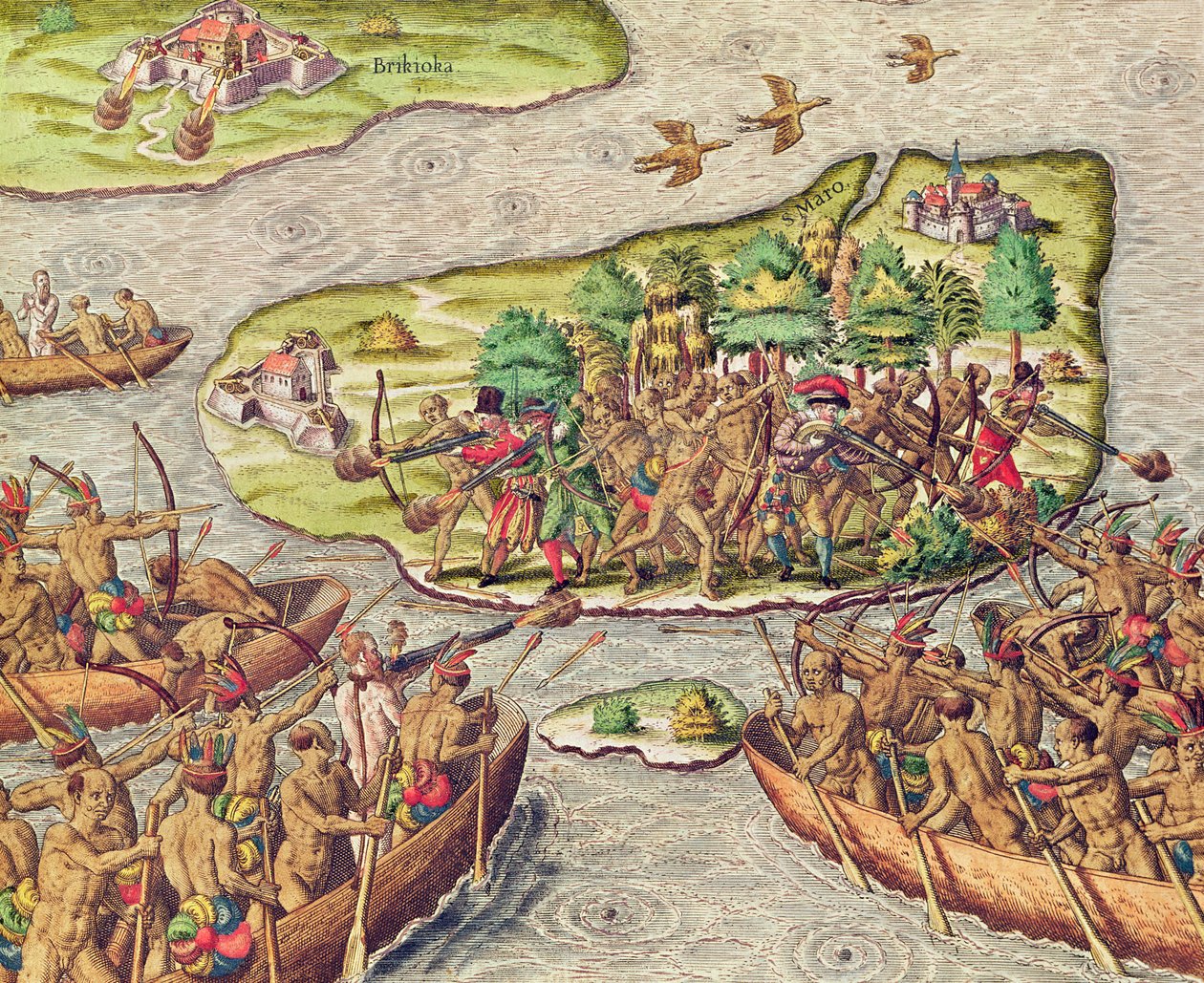 Hans Stadent Brazíliában bennszülött amerikaiak elfogták alkotó: Theodore de Bry