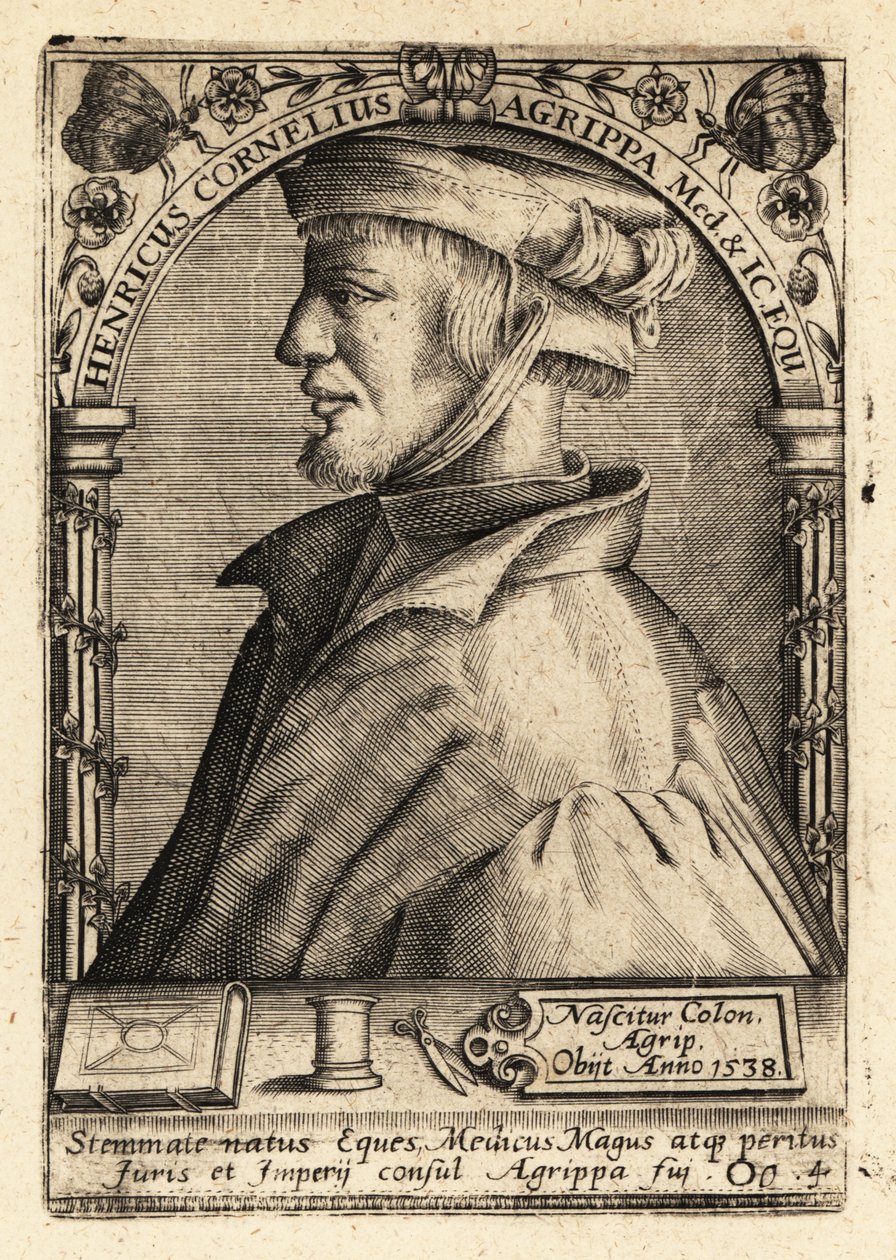 Heinrich Cornelius Agrippa von Nettesheim, német polihisztor. alkotó: Theodore de Bry