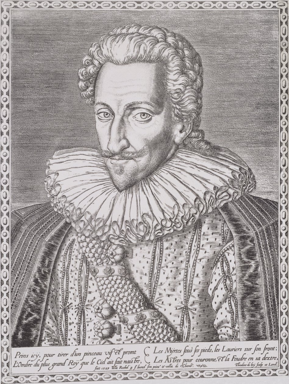 Henrik (1553-1610) Navarra királyaként, 1589 alkotó: Theodore de Bry