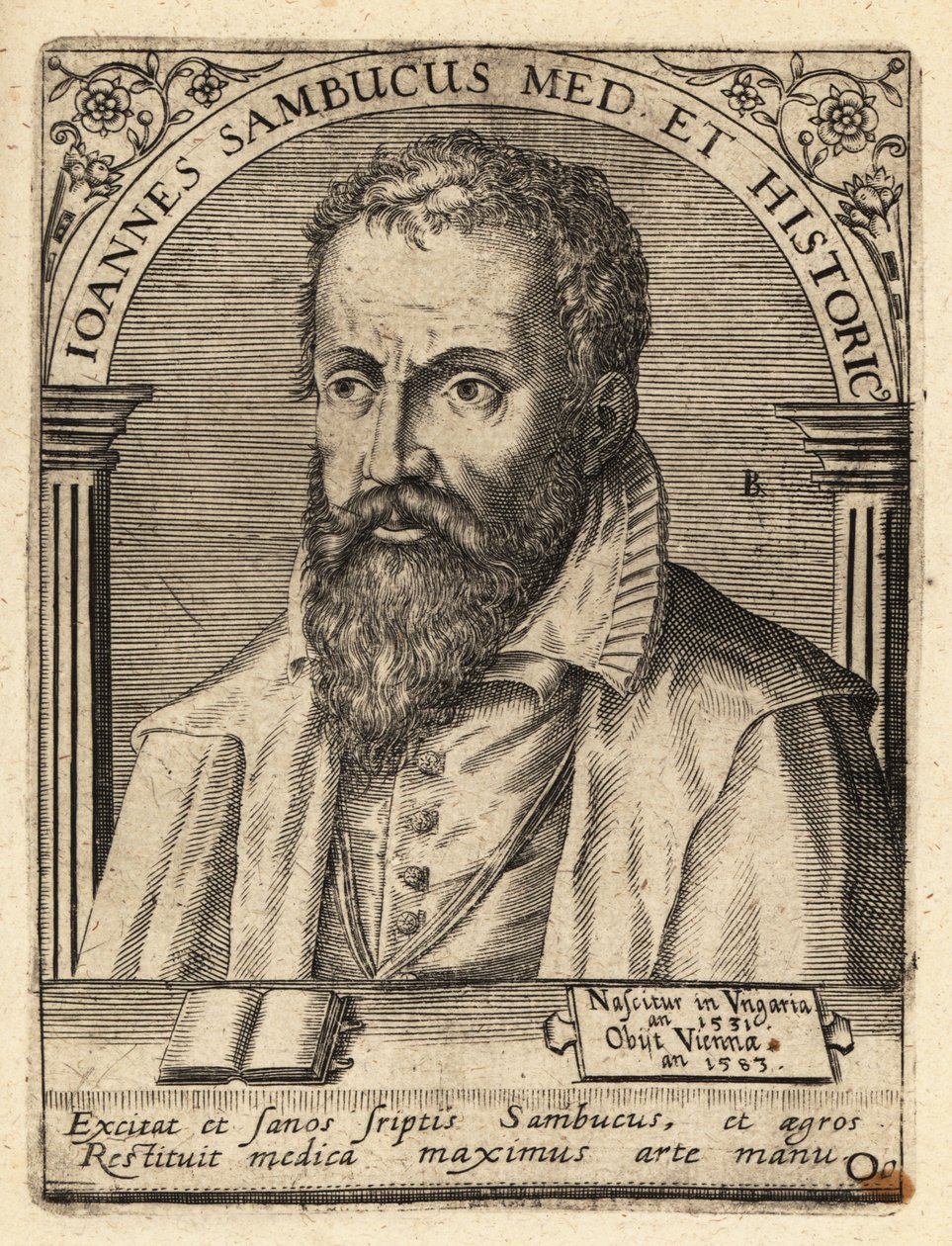 Zsamboky János magyar humanista tudós alkotó: Theodore de Bry