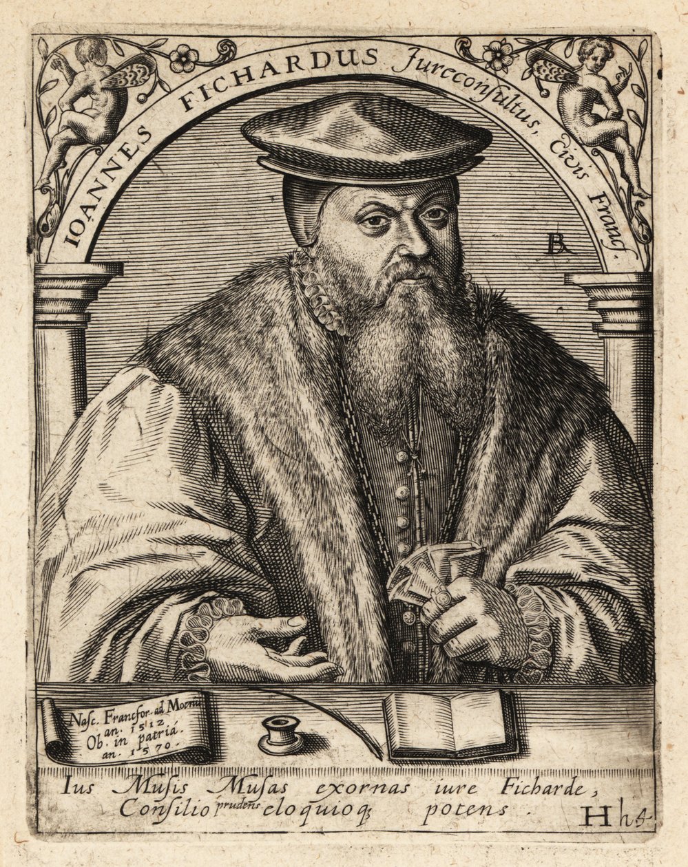 Johann von Fichard német jogtudós alkotó: Theodore de Bry