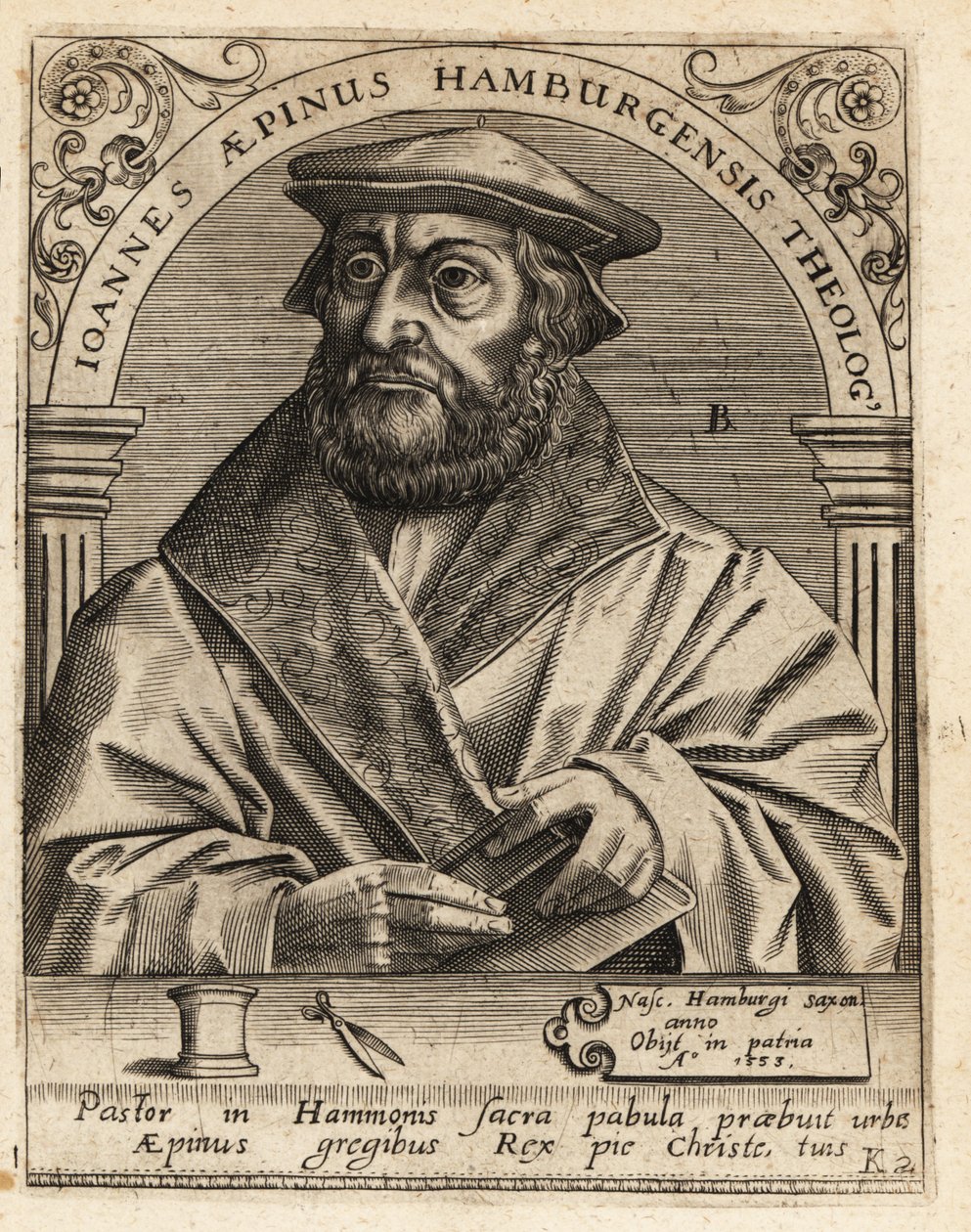 John Aepinus alkotó: Theodore de Bry