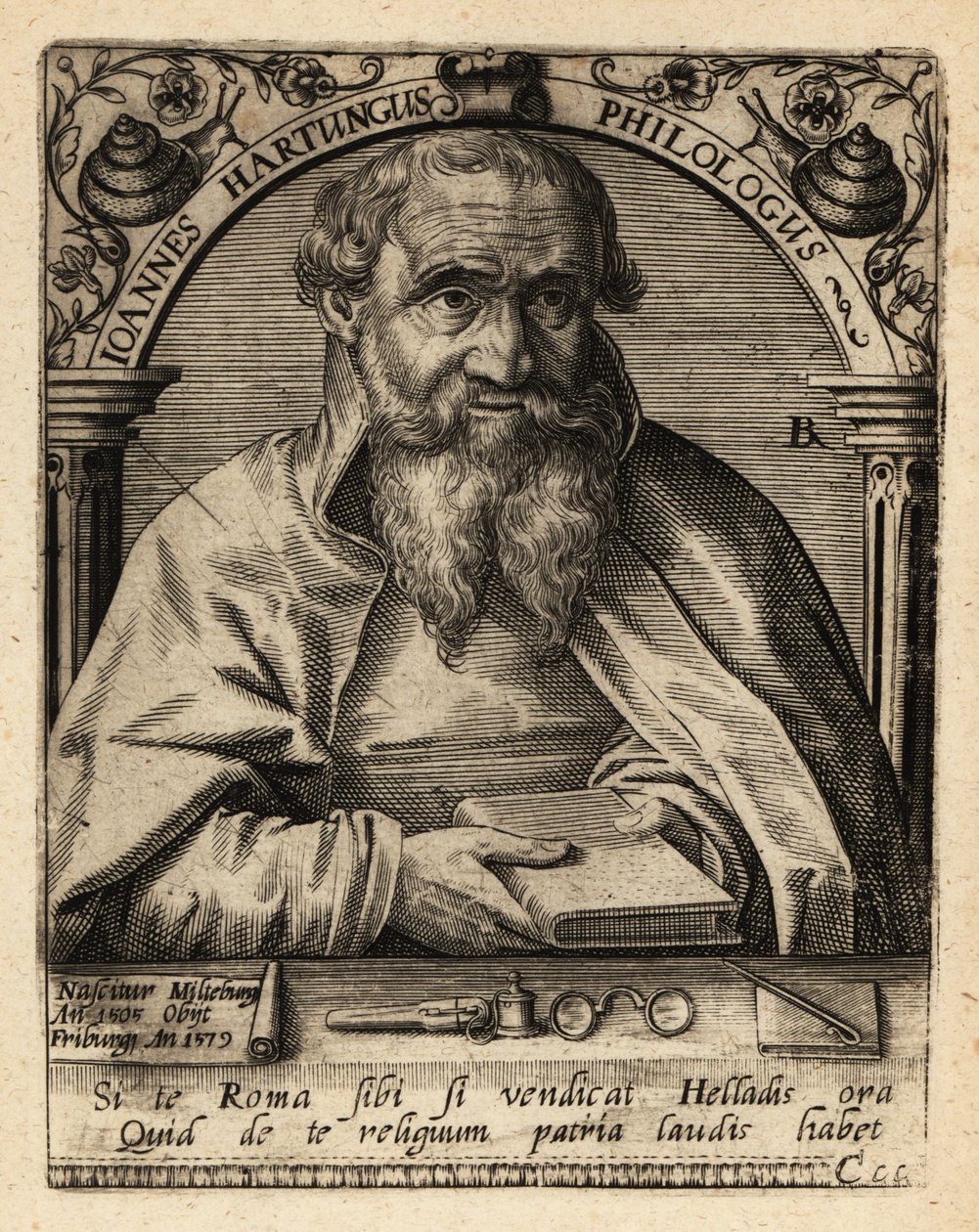 Johannes Hartung német graecista és hebraista alkotó: Theodore de Bry