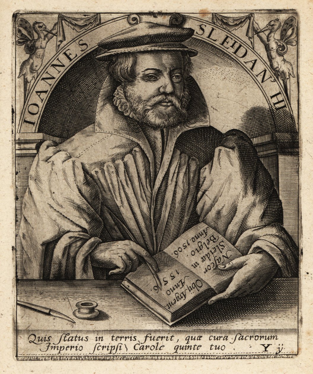 Johannes Sleidan, Luxemburg története. alkotó: Theodore de Bry
