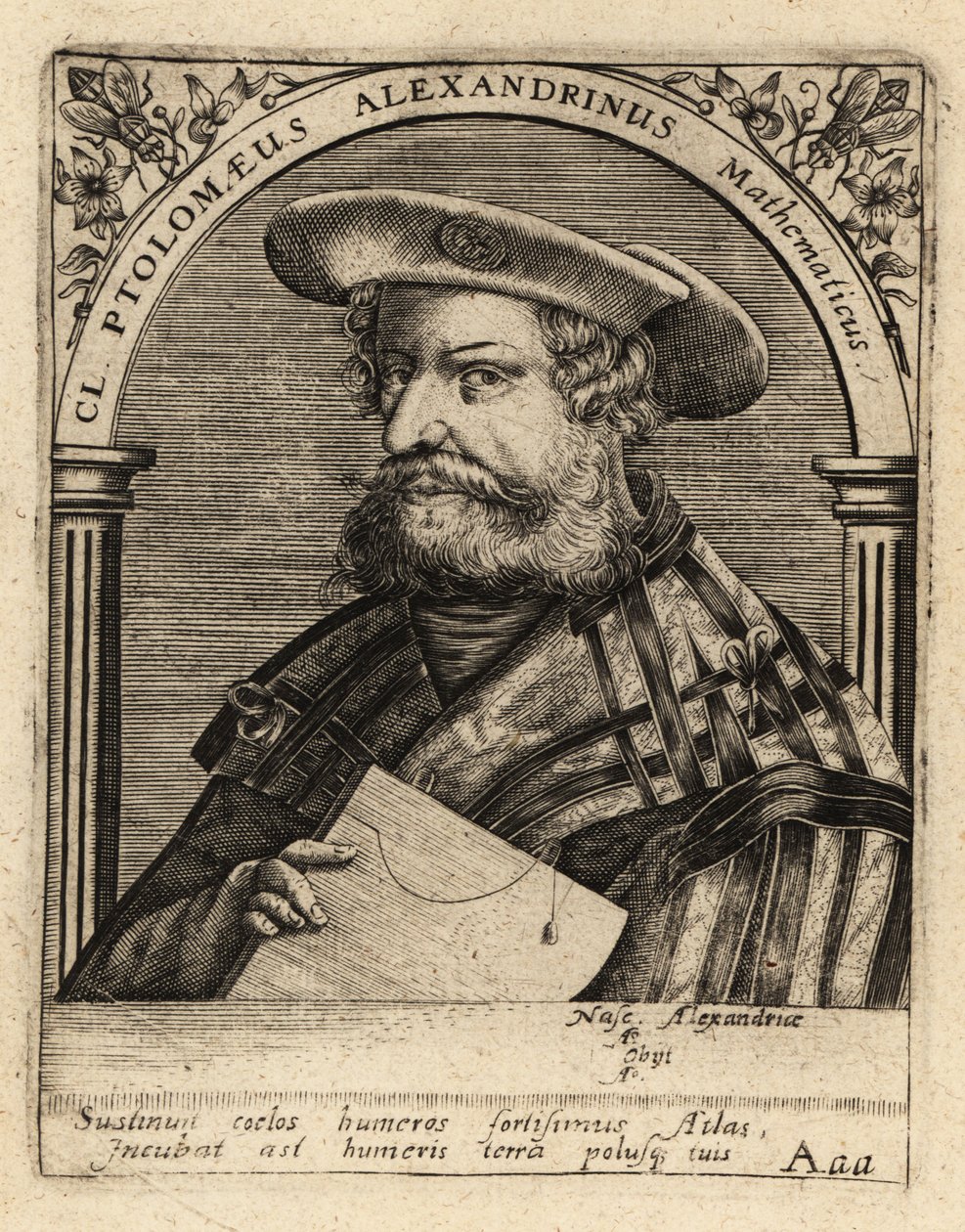 Nicolaus Germanus német térképész. alkotó: Theodore de Bry