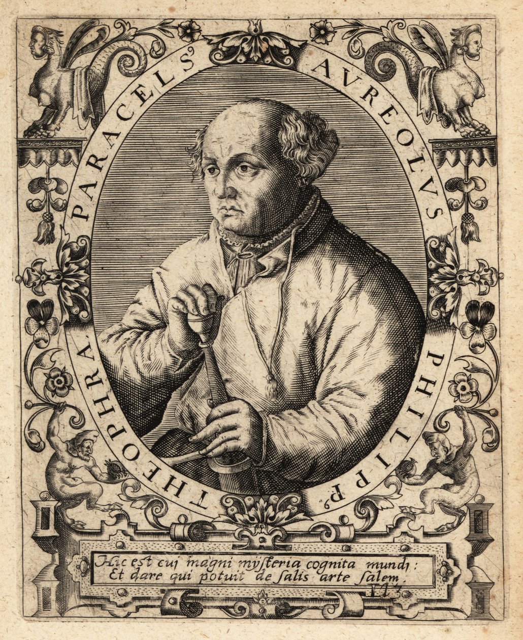 Paracelsus, svájci orvos, alkimista és asztrológus alkotó: Theodore de Bry