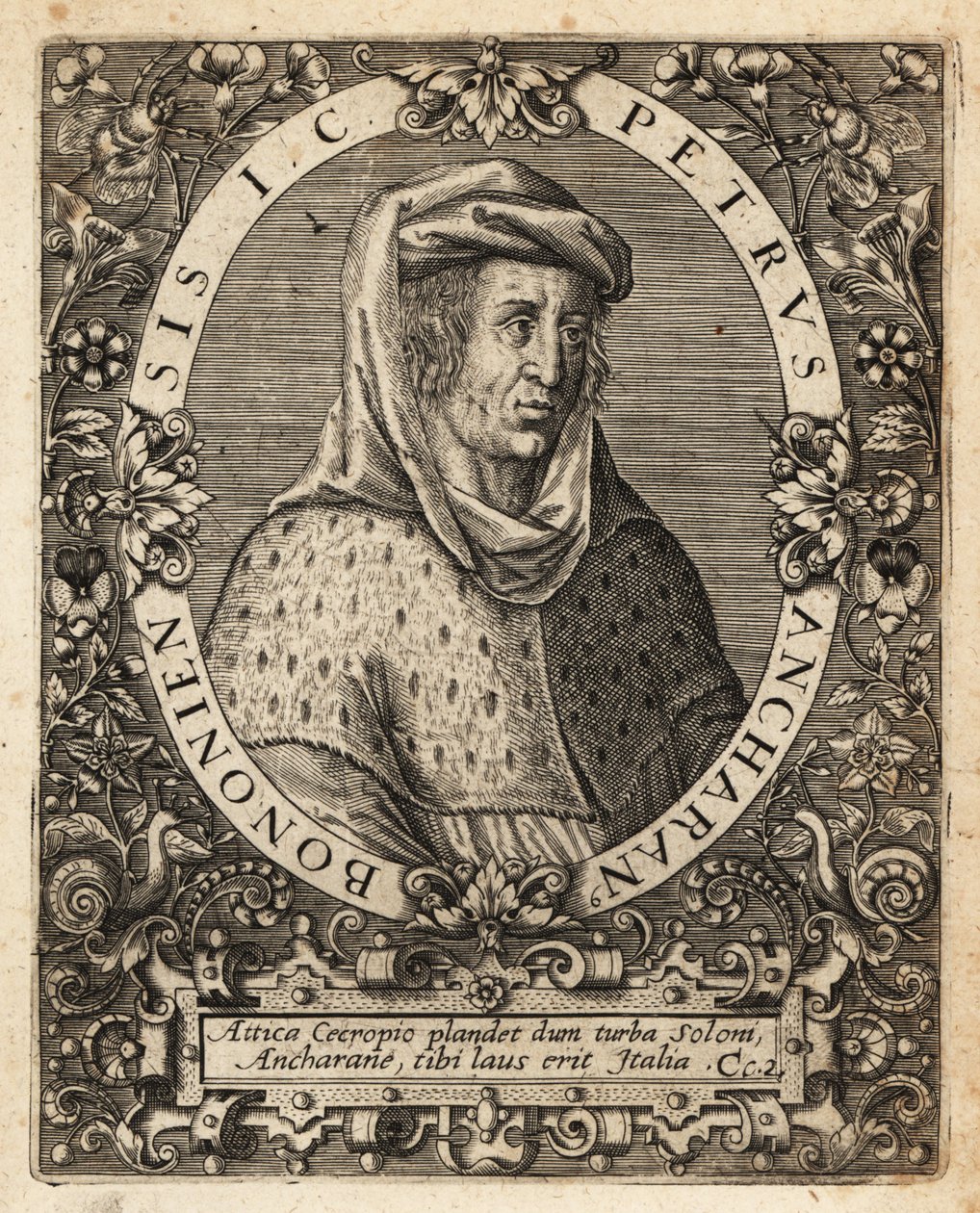 Ancaranói Péter, 1333-1416 körül, olasz jogtudós. alkotó: Theodore de Bry